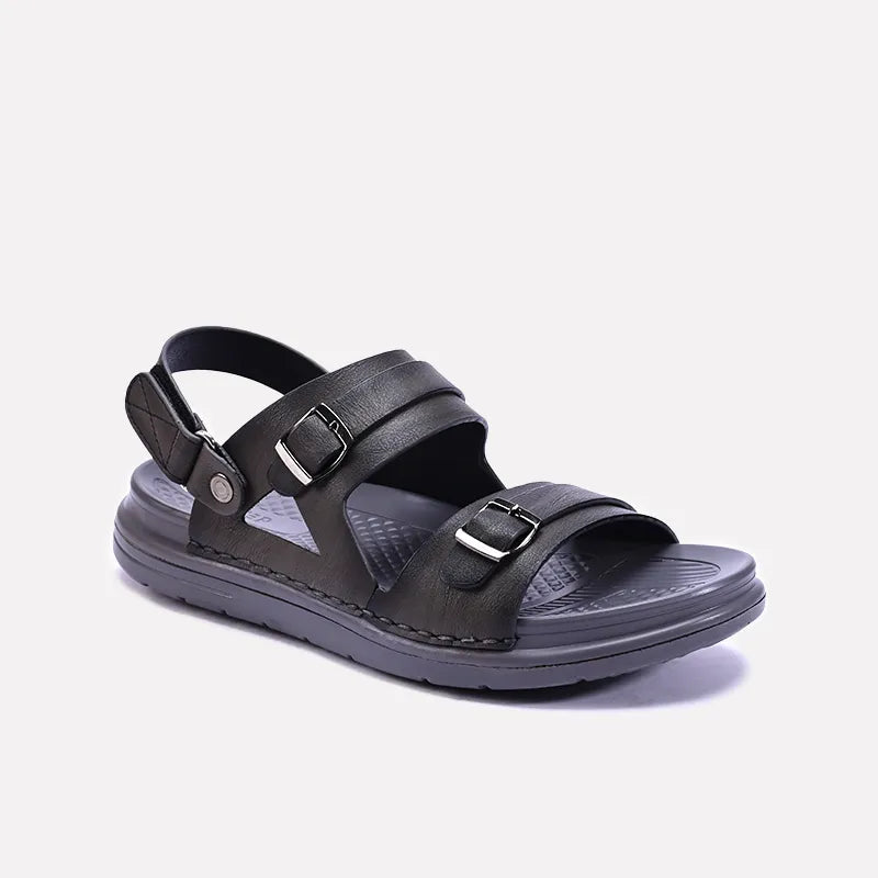Gray Buckle Strap Sandals 0141156