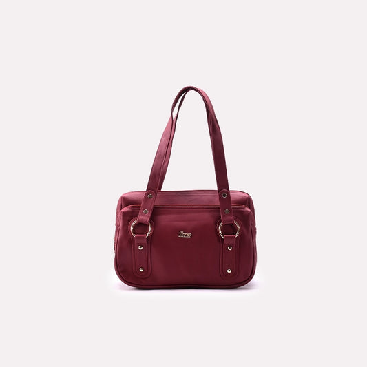 Casual Shoulder Bags Maroon 0331489