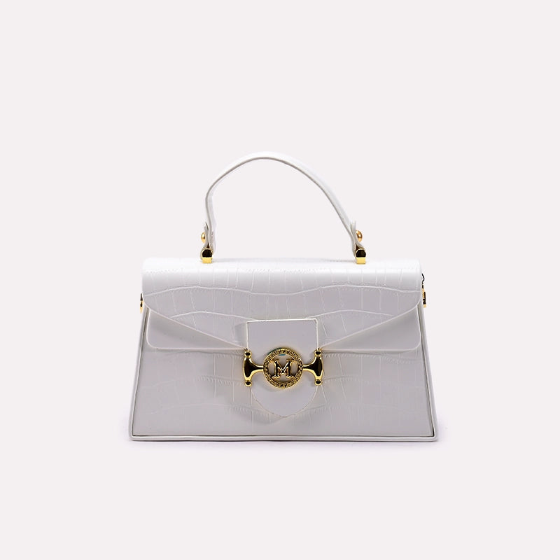 White Casual Hand Bags 0322009