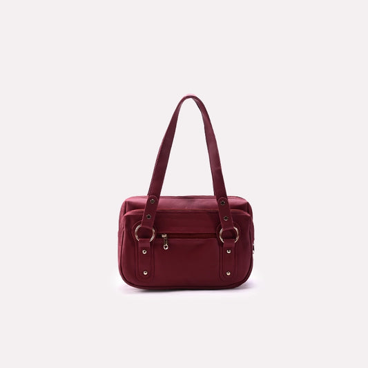 Casual Shoulder Bags Maroon 0331489