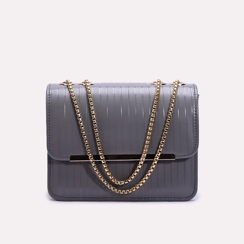 Gray Casual Hand Bags 0321752