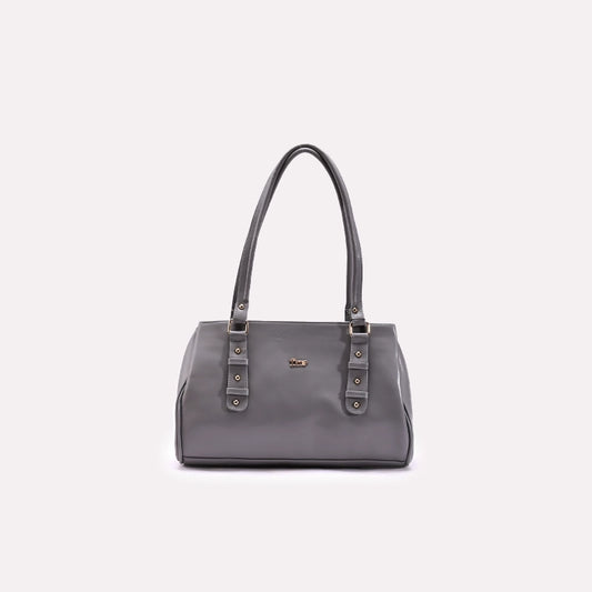 Gray Casual Shoulder Bags 0331064