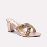 Gold Bridal Heel Slippers 0421334