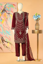Afshan - 3 Piece Stitched Lawn Suit 15E1002