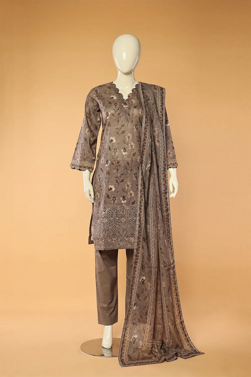 Gulnaar - 3 Piece Stitched Lawn Suit 15D0096