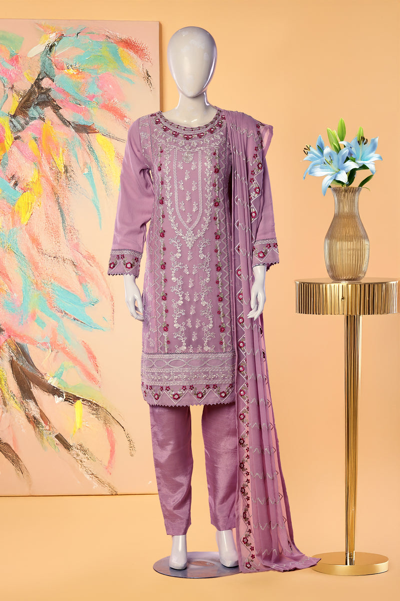 Rosvina - 3 Piece Stitched Lawn Suit 15E1001