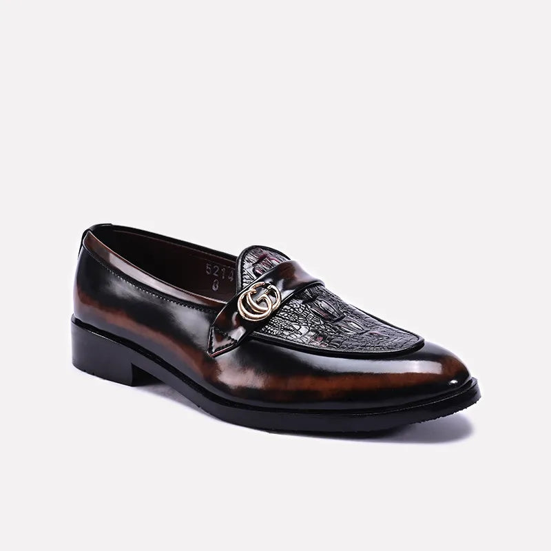 Brown Wing Tip Formal Loafers 0111114