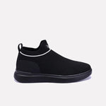 Black Ankle High Slip On Sneakers 0120570