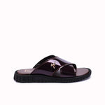 Maroon Glossy Casual Slippers 0150996