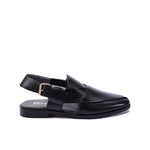 Black Minimalist Peshawari Chappals 0141153