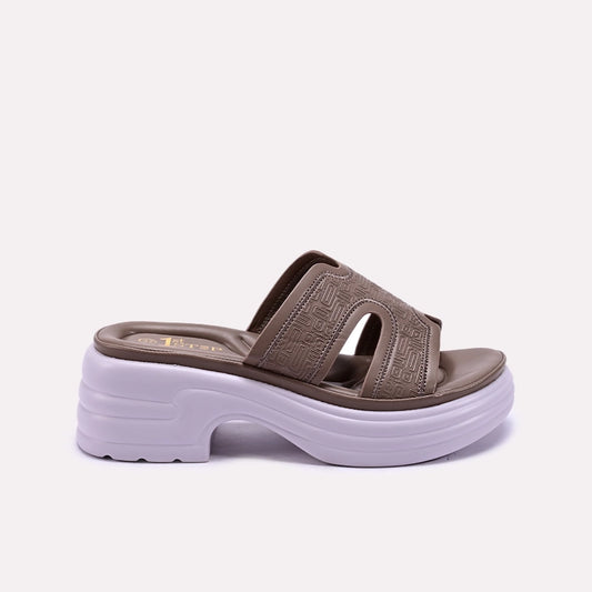 Brown Thick Sole Slippers 0412932