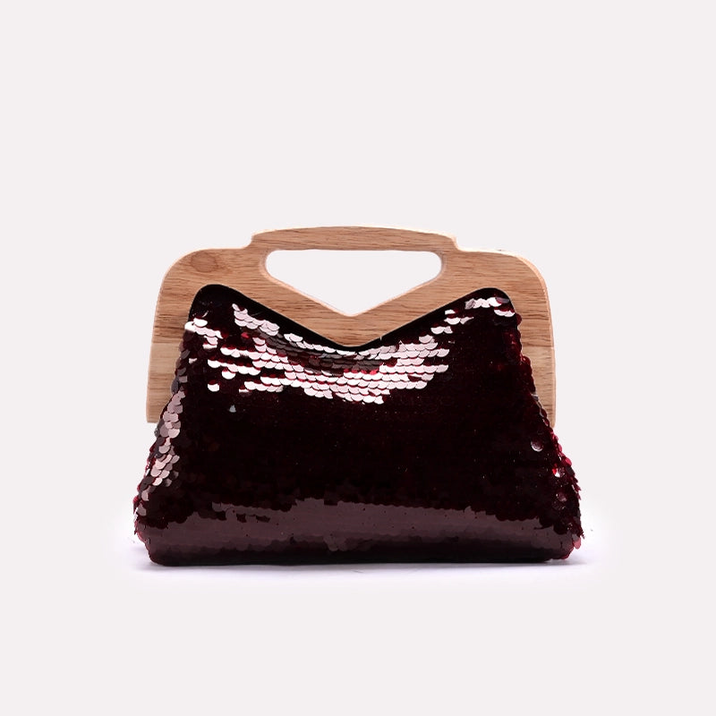 Maroon Ladies Casual Clutch 0315790