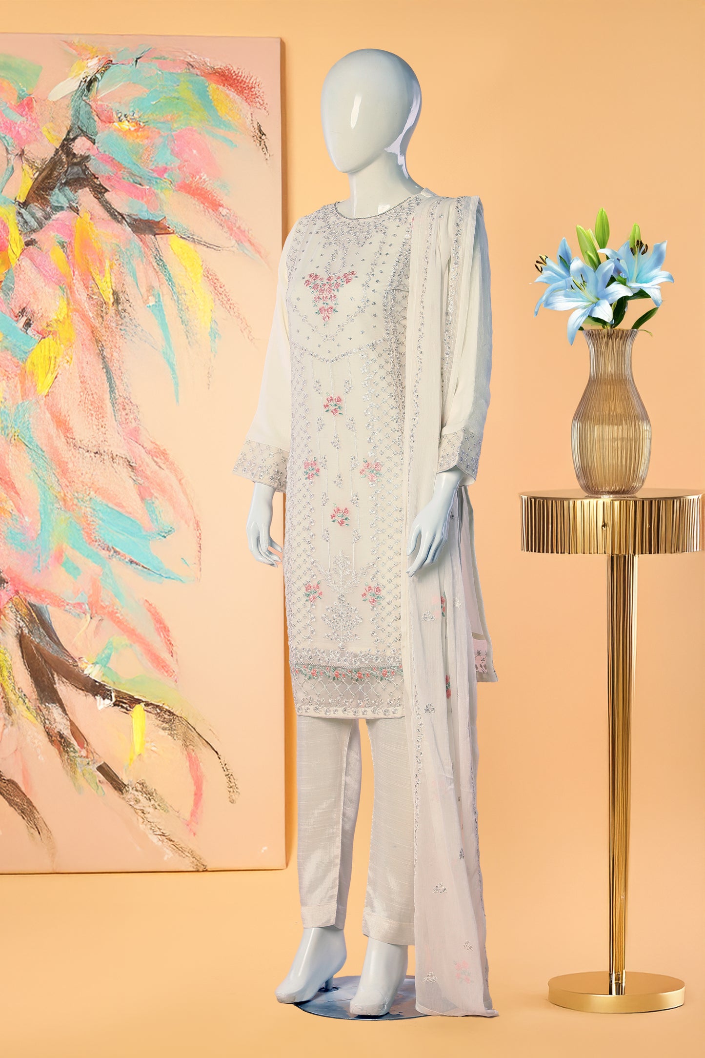 Ivora - 3 Piece Stitched Lawn Suit 15E1003