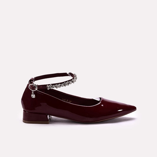 Fancy Court Shoes Maroon 0450154