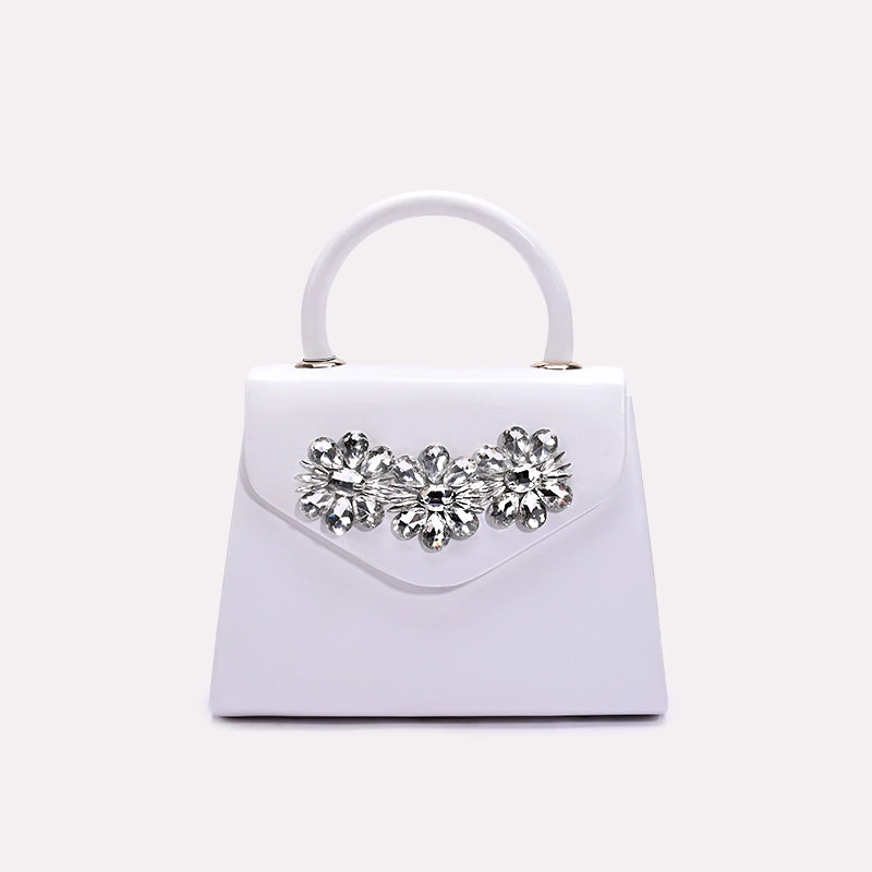 White Casual Hand Bags 0321852