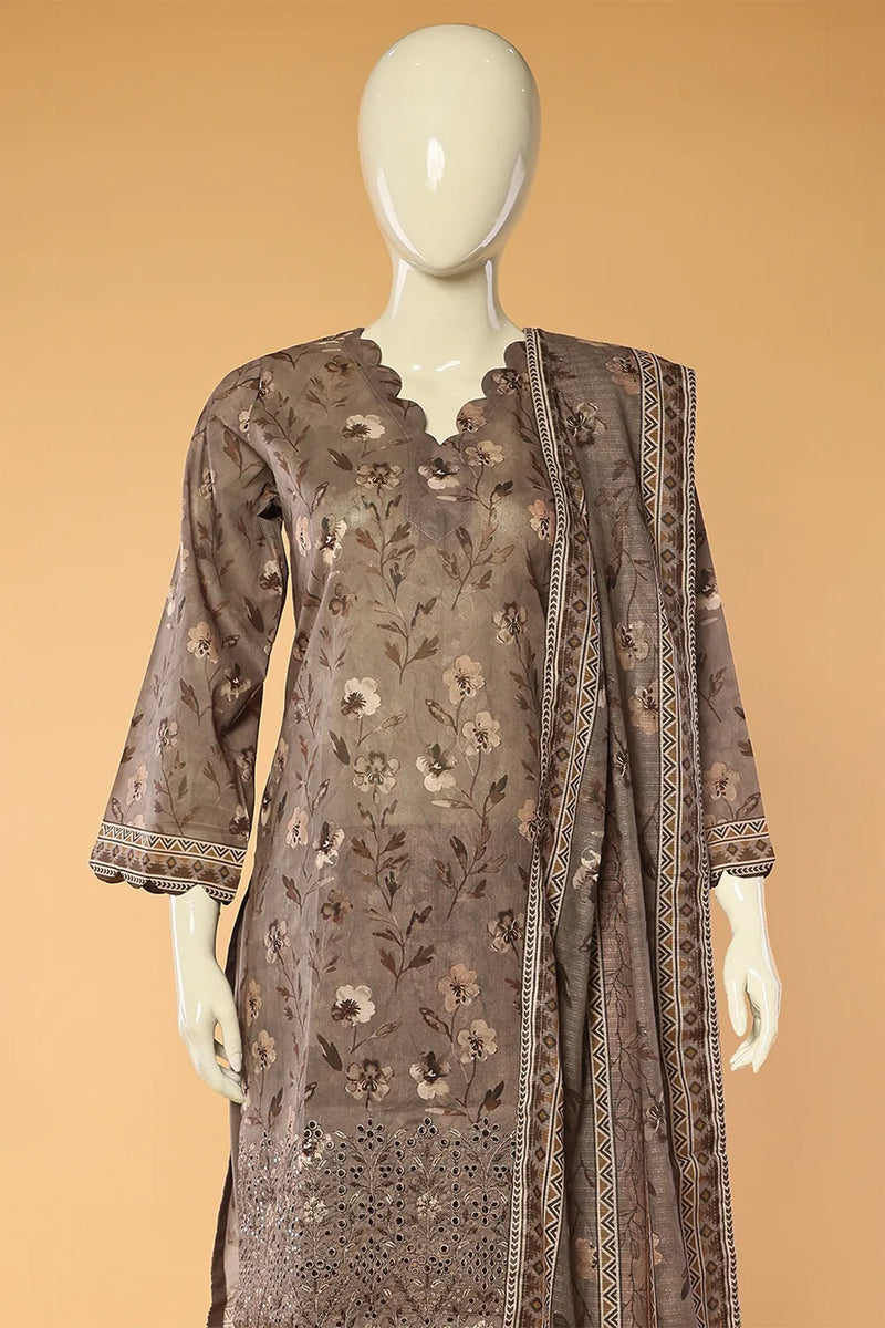 Gulnaar - 3 Piece Stitched Lawn Suit 15D0096