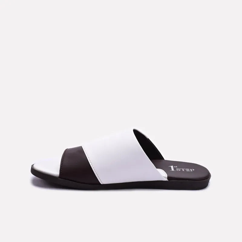 White Casual Slippers For Men