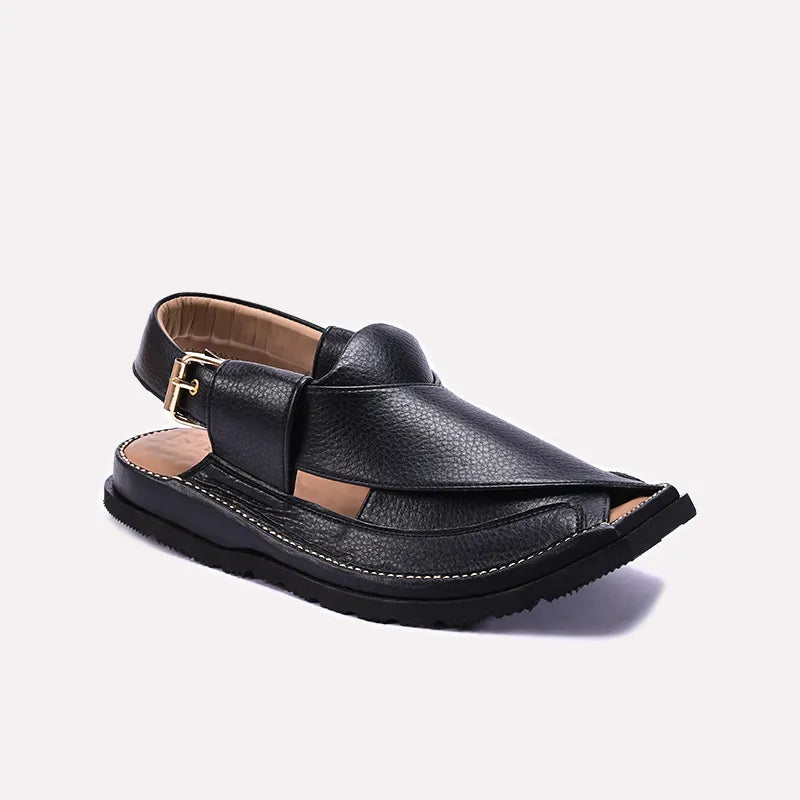 Black Kaptan Peshawari Sandal 0140997