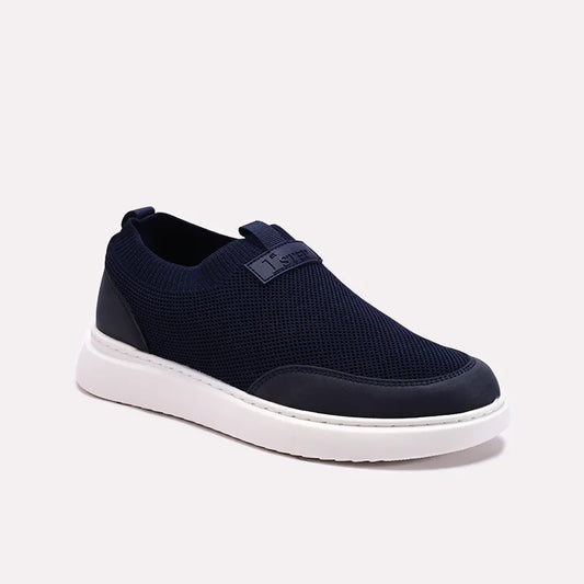 Blue Mens Slip On Sneakers 0120608