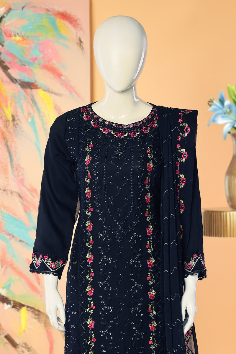 Nighting Bloom - 3 Piece Stitched Lawn Suit 15E1001
