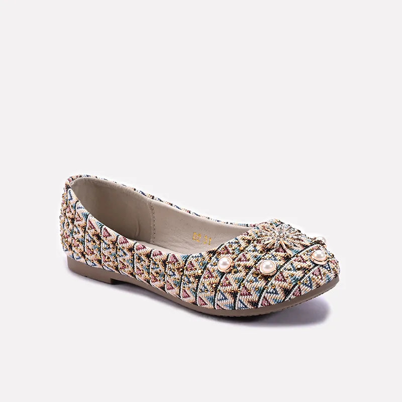 Fawn Fancy Pumps For Girls 0710548