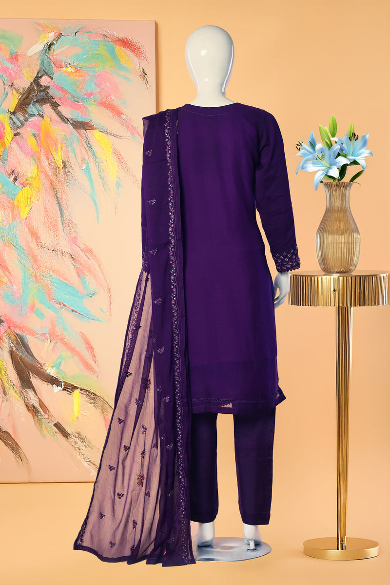 Plumora - 3 Piece Stitched Lawn Suit 15E1003