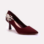 Fancy Court Shoes Maroon 0450156