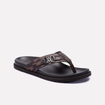 Brown Comfy Flip Flops Mens 0151126