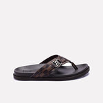 Brown Comfy Flip Flops Mens 0151126
