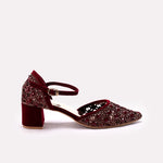 Bridal Court Shoes Maroon 0450100
