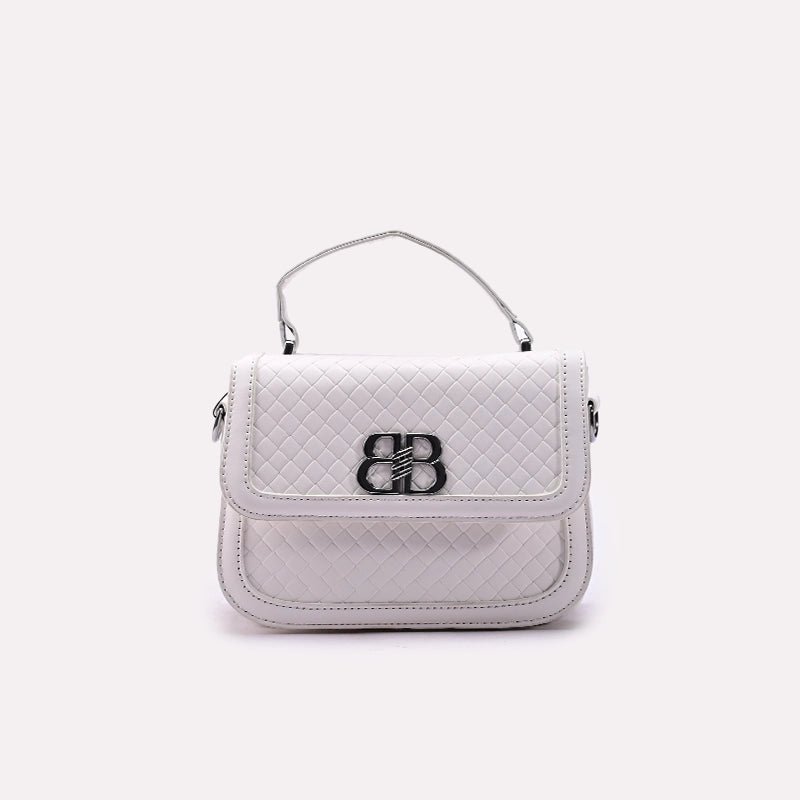 White Casual Hand Bags 0322006