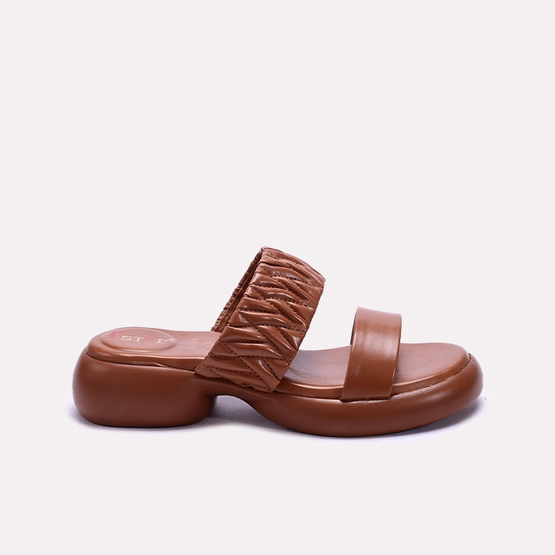 Mustard Chunky Casual Slippers 0412899
