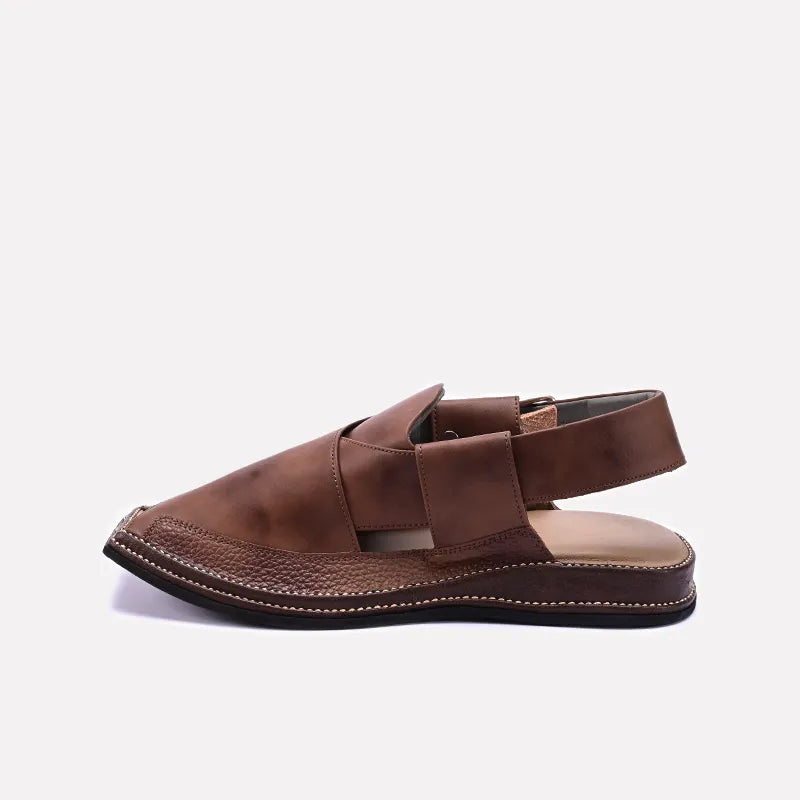Brown Peshawari Chappal for men