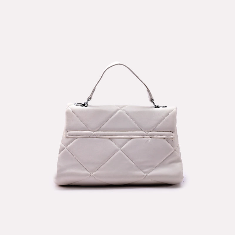 White Casual Hand Bags 0322021