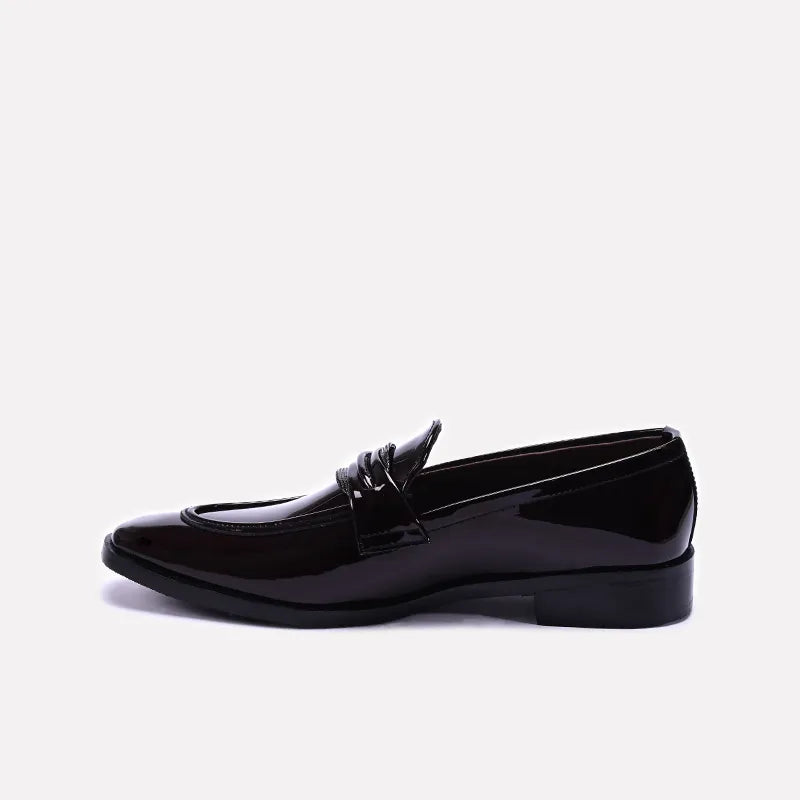 Noble Maroon Glossy Formal Loafers 0111138