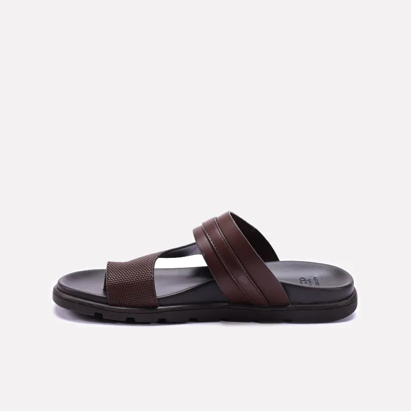 Brown Comfy Casual Slippers Men 0151127