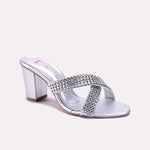 Silver Bridal Heel Slippers 0421334