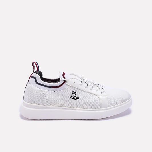 White Walking Sneakers For Men 0120546