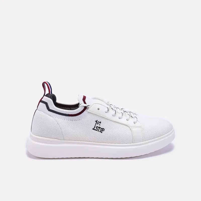 White Walking Sneakers For Men 0120546