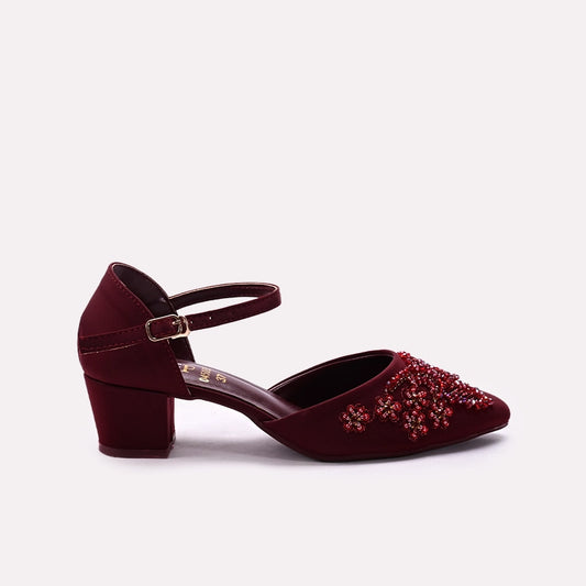 Bridal Court Shoes Maroon 0450051