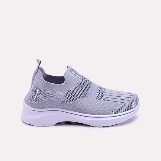 Gray Slip On Sneakers Women 0440812