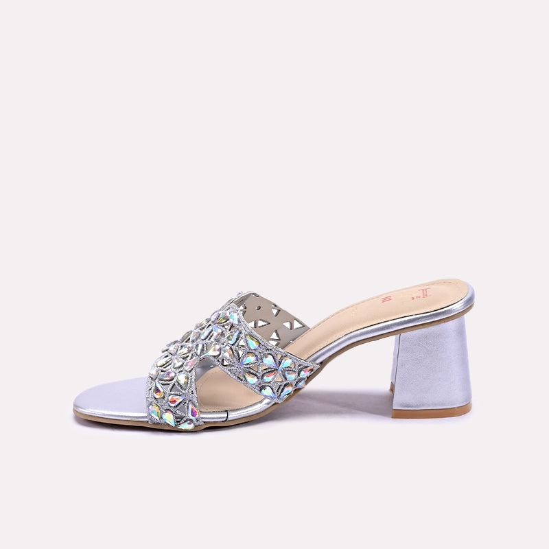 Silver Heel Slippers 0412657