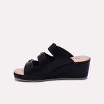 Black Casual Wedge Slippers 0413265