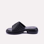 Black Chunky Casual Slippers for Women