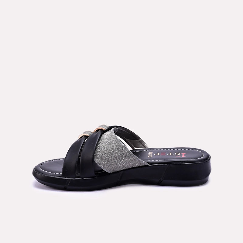 Black Comfy Casual Slippers for Women
