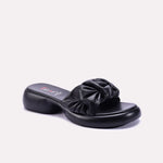 Black Comfy Chunky Casual Slippers