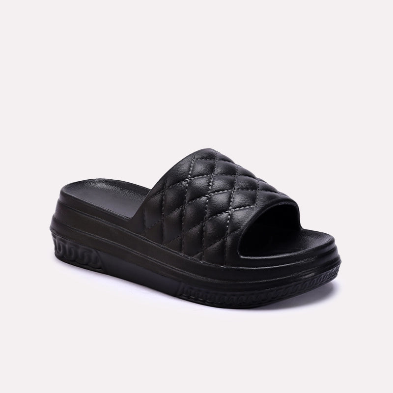 Black Platform Casual Slippers 0412975