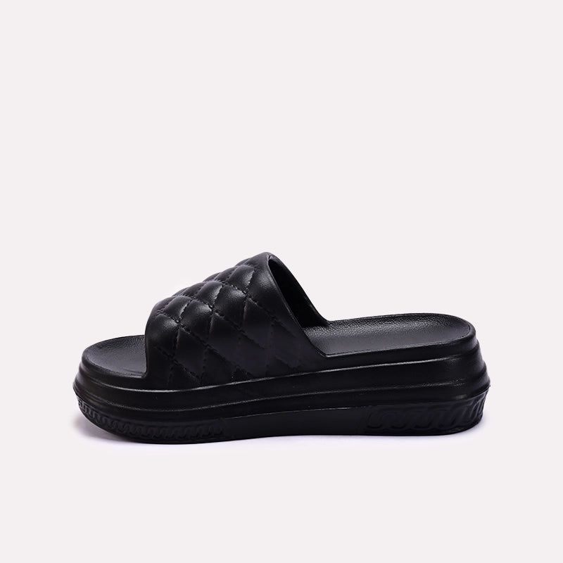 Black Platform Casual Slippers 0412975