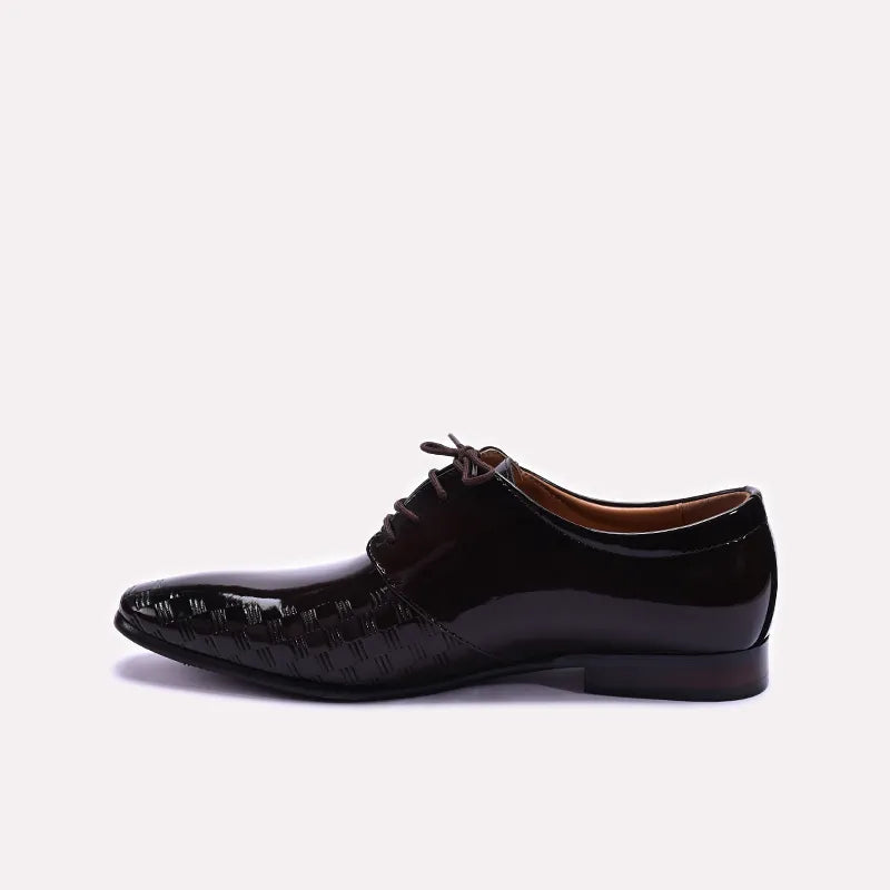 Brown Glossy Derby Shoes 0111273