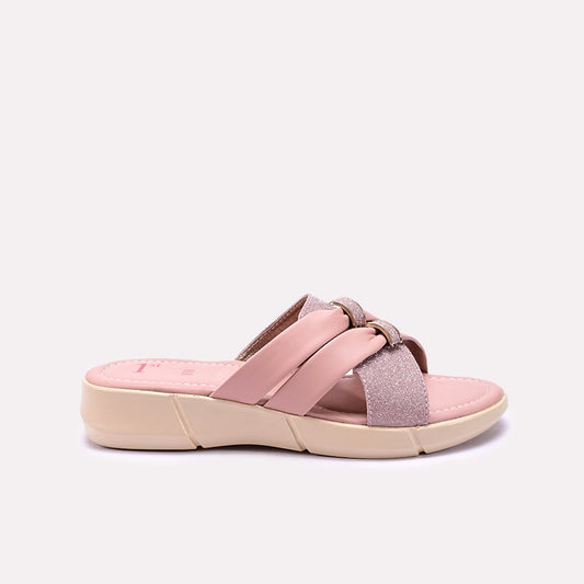 Womens Pink Comfy Casual Slippers